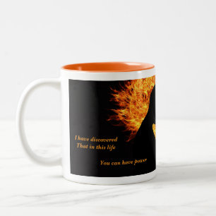 Power oder Liebe auswählen Zweifarbige Tasse