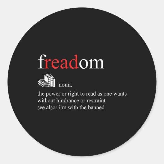 Power oder Recht zum Lesen Runder Aufkleber (Vorderseite)