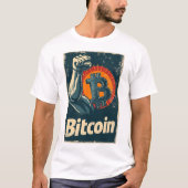 Power of Bitcoin Cryptocurrency Blockchain Design T-Shirt (Vorderseite)