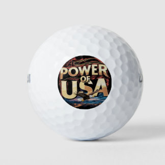 Power of USA Golf Ball - Patriotic American