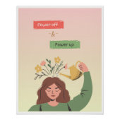 Power Off & Power Up: Digitales Detox-Poster Poster (Vorderseite)