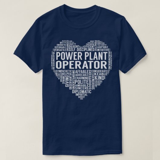 Power Pflanze Operator Herz T-Shirt (Design vorne)