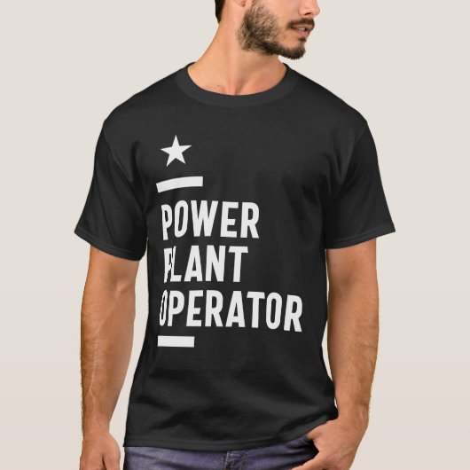 Power Pflanze Operator Jobtitel Geschenk T-Shirt (Vorderseite)