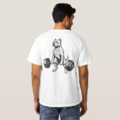 Power Pit Bull Gewichte stemmen T-Shirt (Schwarz voll)