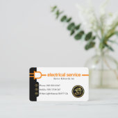 Power Plug Electrical Supply Line Visitenkarte (Stehend Vorderseite)