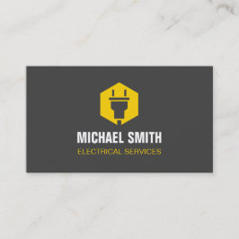 Power-Plug-Hexagon-Logo Elektrischer Visitenkarte