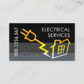 Power Plug Lightning Powers Zuhause Visitenkarte (Vorderseite)