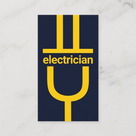 Power-Plug-Lights Up Bulle Visitenkarte (Vorderseite)