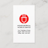 Power Plug-Power für elektrische Ladung Visitenkarte (Rückseite)