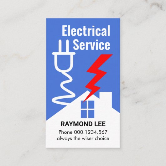 Power-Plug-Zuhause-Verkabelung Visitenkarte (Vorderseite)