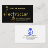 Power-PlugBulb Signage Electric Visitenkarte (Vorne/Hinten)