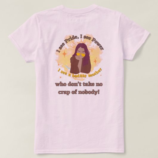 Power Pose Mama T-Shirt (Design Rückseite)