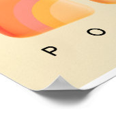 Power-Poster für Mädchen, orange, gelb und rosa Poster (Ecke)