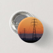 Power Pylons bei Sonnenuntergang Button (Vorne & Hinten)
