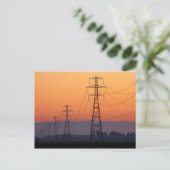 Power Pylons bei Sunset Postkarte (Stehend Vorderseite)