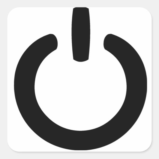 Power Quadratischer Aufkleber (Vorderseite)