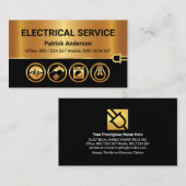 Power-Reihe für goldene Symbole Visitenkarte (Vorne/Hinten)