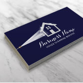 Power Reinigung Haus Wash Roof Reinigung Navy Blue Visitenkarte