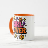 Power Retro Girl Tasse (Vorderseite Links)
