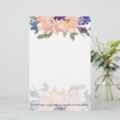 Power Rosa Aquarellblüte Briefpapier (Stehend Vorderseite)
