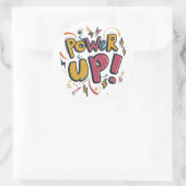 Power Runder Aufkleber (Tasche)