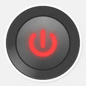 Power Runder Aufkleber (Vorderseite)