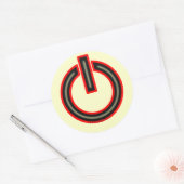 Power Runder Aufkleber (Umschlag)