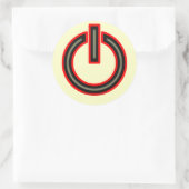 Power Runder Aufkleber (Tasche)