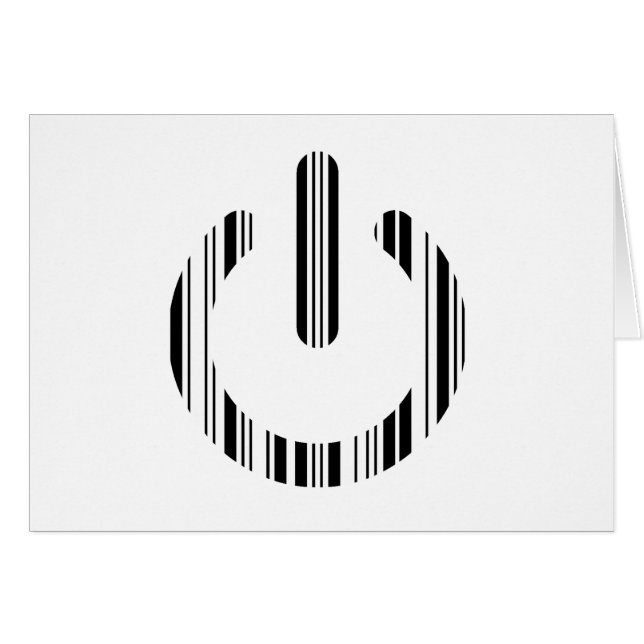 POWER-SCHALTFLÄCHE BAR CODE Power-Up-Muster (Vorderseite (Horizontal))