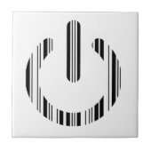 POWER-SCHALTFLÄCHE BAR CODE Power-Up-Muster Fliese (Vorderseite)