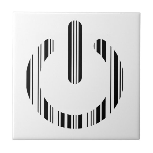 POWER-SCHALTFLÄCHE BAR CODE Power-Up-Muster Fliese (Vorderseite)