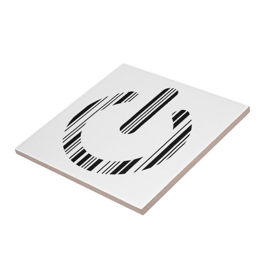 POWER-SCHALTFLÄCHE BAR CODE Power-Up-Muster Fliese (Seite)