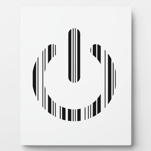 POWER-SCHALTFLÄCHE BAR CODE Power-Up-Muster Fotoplatte (Vorderseite)