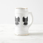 Power Schwarz/Weiß Bierglas (VorderseiteRechts)