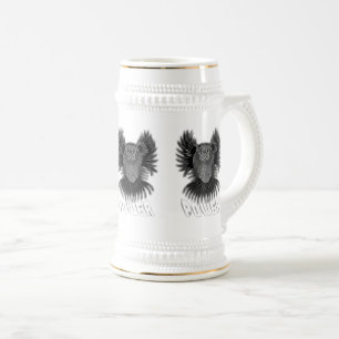 Power Schwarz/Weiß Bierglas