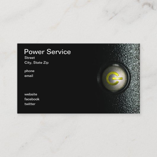 Power-Service Visitenkarte (Vorderseite)