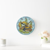 Power Shovel Kid Runde Wanduhr (Zuhause)