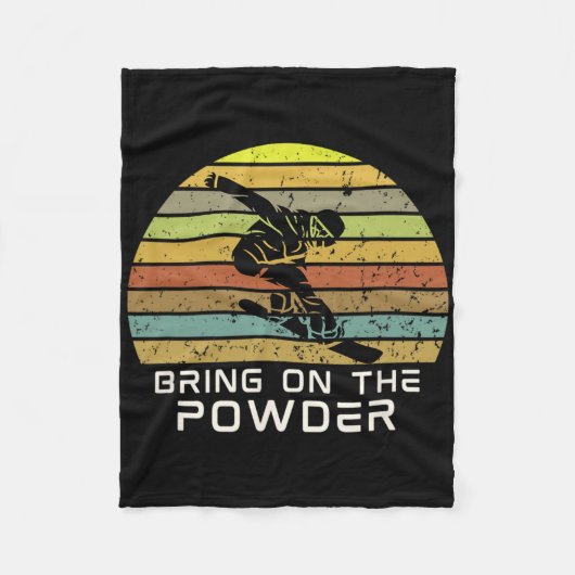 Power Snowboarden Funny Snowboard mitbringen Fleecedecke (Vorderseite)