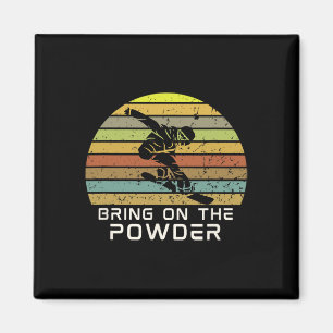 Power Snowboarden Funny Snowboard mitbringen Magnet