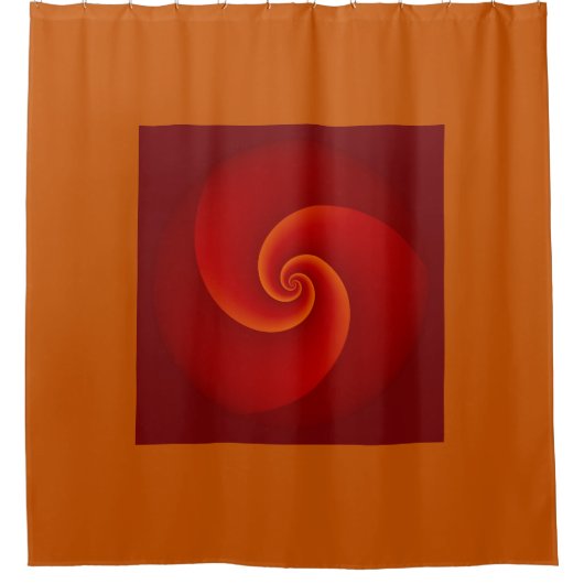 Power Spirals Fraktal Muster - rot Duschvorhang (Vorderseite)