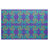 Power Spirals Fraktal - orange blau + Ihre Ideen Stoff (Yard (91,4 cm))