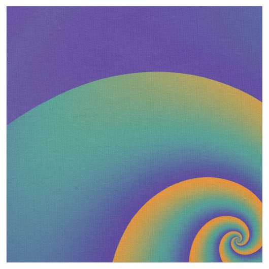 Power Spirals Fraktal - orange blau + Ihre Ideen Stoff (Nahaufnahme)
