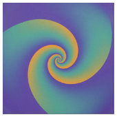 Power Spirals Fraktal - orange blau + Ihre Ideen Stoff (Muster)