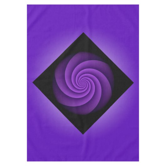 Power Spirals Fraktal - Violett + Ihre Ideen Tischdecke (Vorderseite)