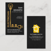 Power-Stecker für den mit Goldkabeln Visitenkarte (Vorne/Hinten)