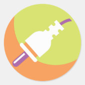 Power-Sticker Runder Aufkleber (Vorderseite)