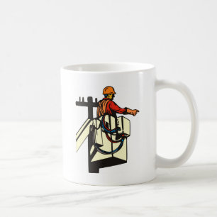 Power-Störungssucher-Elektriker-Arbeitskraft Kaffeetasse