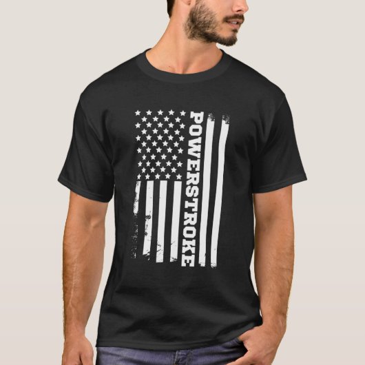 Power Stroke American Flag T-Shirt (Vorderseite)
