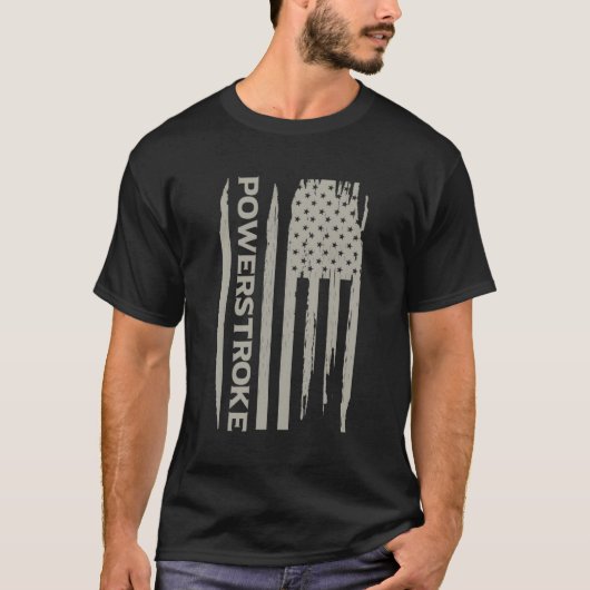Power Stroke American Flag T-Shirt (Vorderseite)