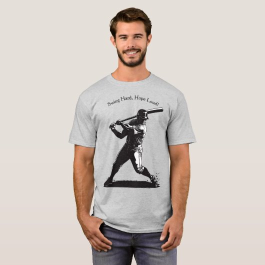 Power Swing - Baseball-Design im Comic T-Shirt (Vorne ganz)